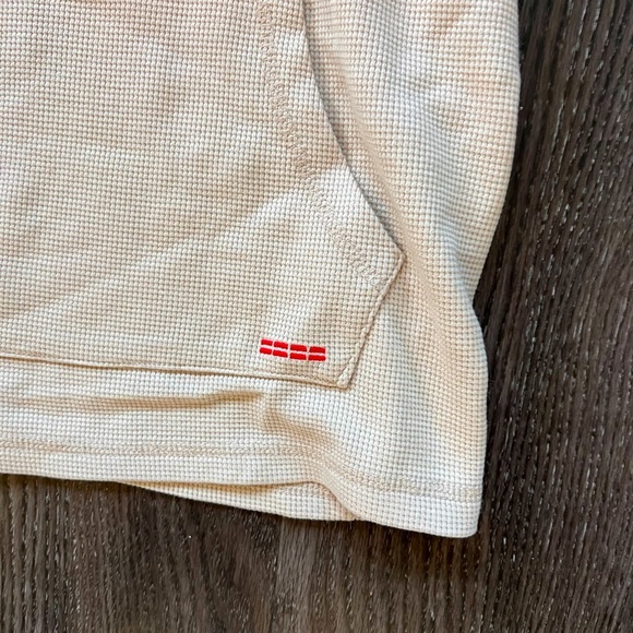 Peace Love World French Terry & Waffle Knit Pullover Hoodie in Cafe Latte - xs​​ - Picture 5 of 7